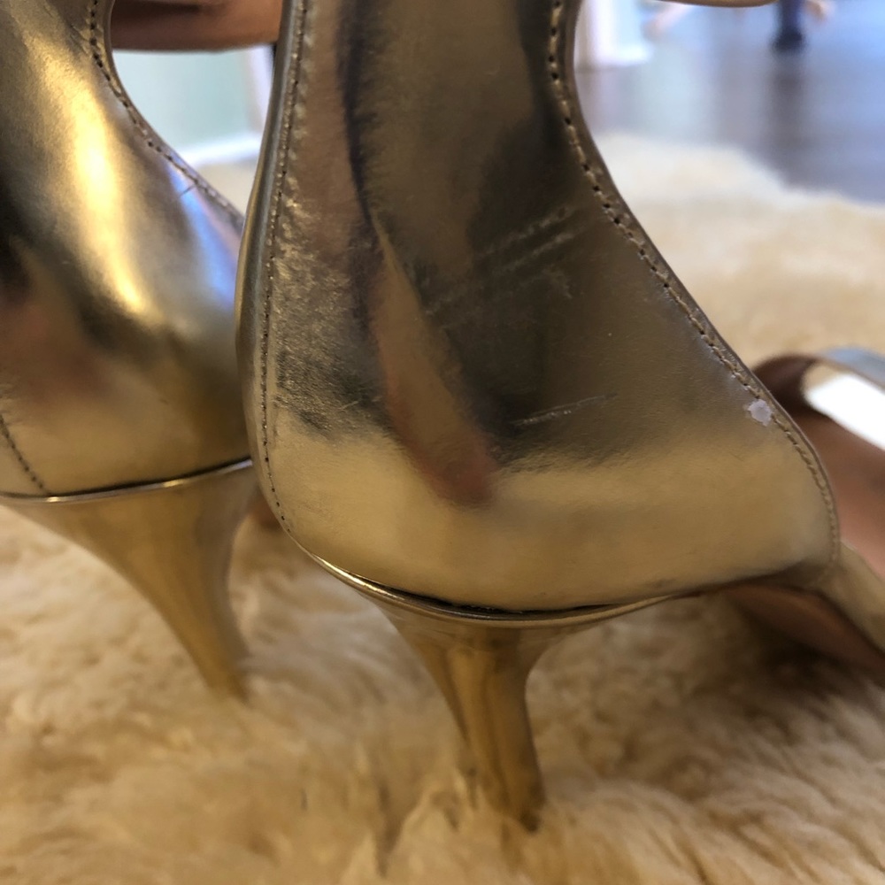 HALSTON HERITAGE gold heels size 7 - Picture 5 of 5